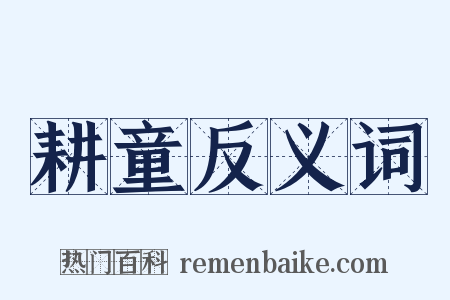 耕童反义词是什么意思的图片